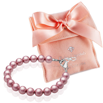 Little Girl Toddler Elegant Bracelet with Rose Pearls