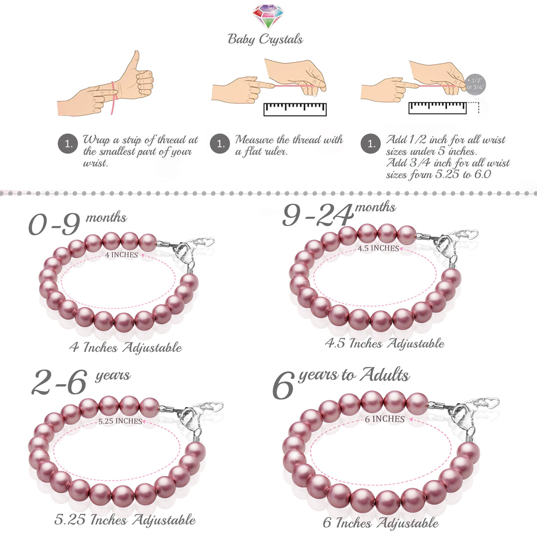 Sterling Silver Bracelet for girls with Rose Pearls
