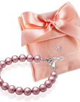 Powder Rose Pearl Infant Bracelet, Sterling Silver Keepsake
