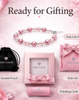 Pink & Rose Pearl Infant Bracelet, Sterling Silver Gift
