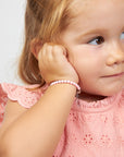 Pastel Rose Pearl Baby Bracelet, Sterling Silver Keepsake