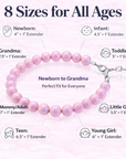 Pastel Rose Pearl Baby Bracelet, Sterling Silver Keepsake