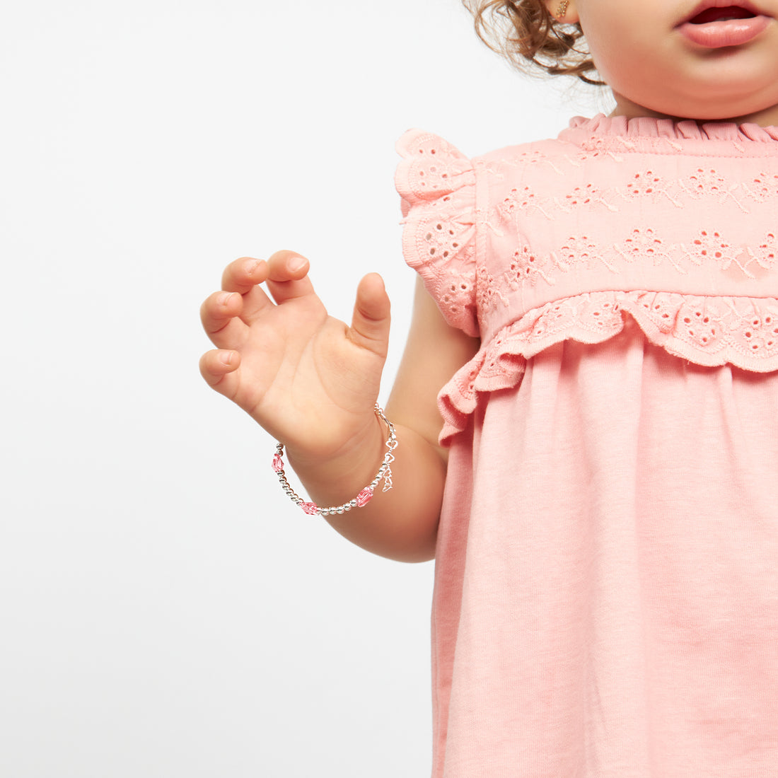 Infant Baby Girl Pink Butterfly Bracelet