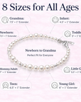 White Pearl Infant Bracelet, Sterling Silver Keepsake Gift