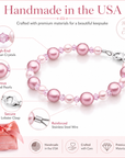 Baby Crystals Personalized Birthstone Bracelet for Girls & Women -Custom Initial Charm Bracelet,