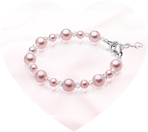 Baby Crystals Sterling Silver Beaded Bracelets for Girls