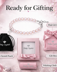 Sterling Silver Cross Bracelet with Freshwater Cultured White Pearls