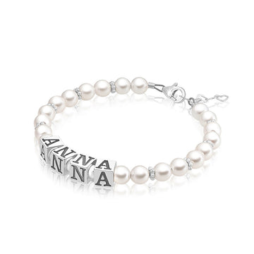 Custom Initial Letter Name Bracelet - Personalized Bracelets for Girls Baby to Mommy