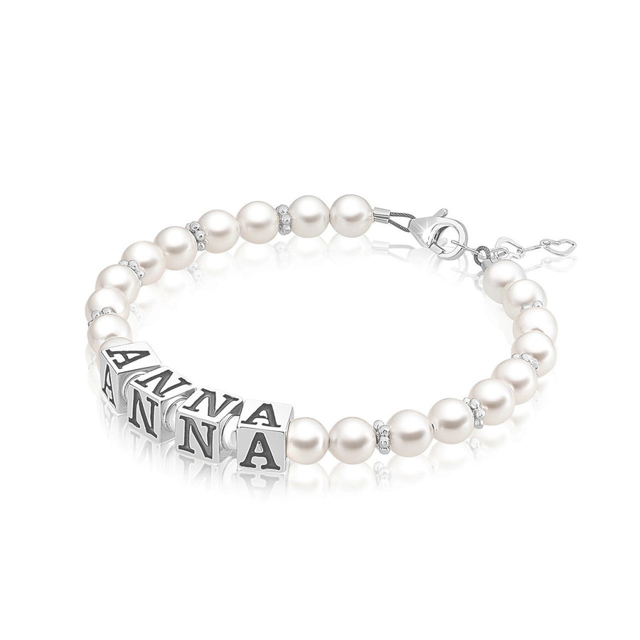 Custom Initial Letter Name Bracelet - Personalized Bracelets for Girls Baby to Mommy