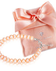 Pink Baby Pearl Bracelet Sterling Silver Infant Jewelry