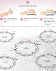 Sterling Silver Cross Baptism Bracelet for Girls - White Pearl Clear Crystals