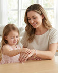 Pink Pearl & Clear Crystal Bracelet, 14K Gold Plated Baby Girl Gift