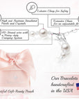 White Pearl Infant Bracelet, Sterling Silver Keepsake Gift