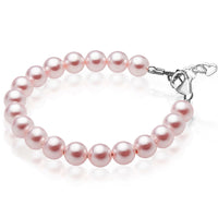 Adorable Beaded Bracelet for Girls- Baby/Children’s/Teens - Sterling Silver - Baby Crystals 