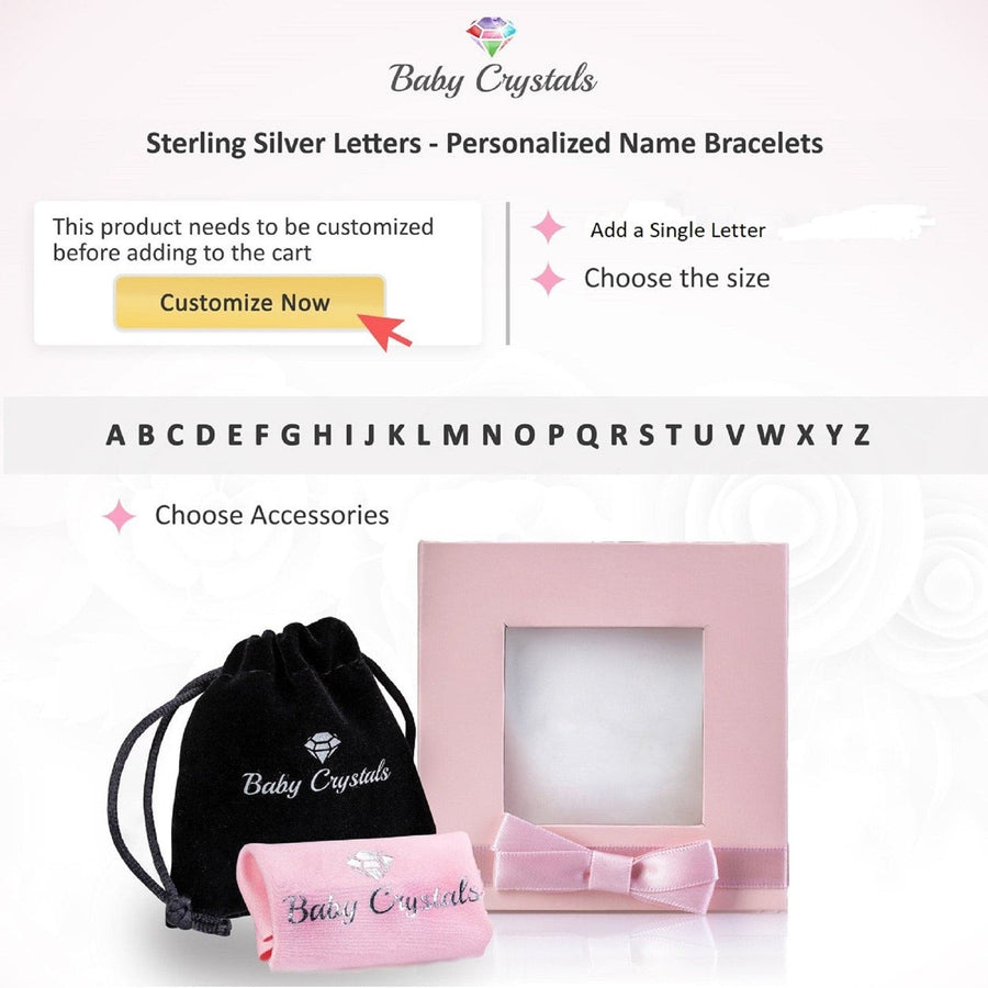 Custom Initial Bracelet - Personalized Bracelets for Girls Baby to Mommy