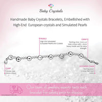 Sterling Silver Cross Charm Pink Pearl Bracelet for Girls - Baptism gifts