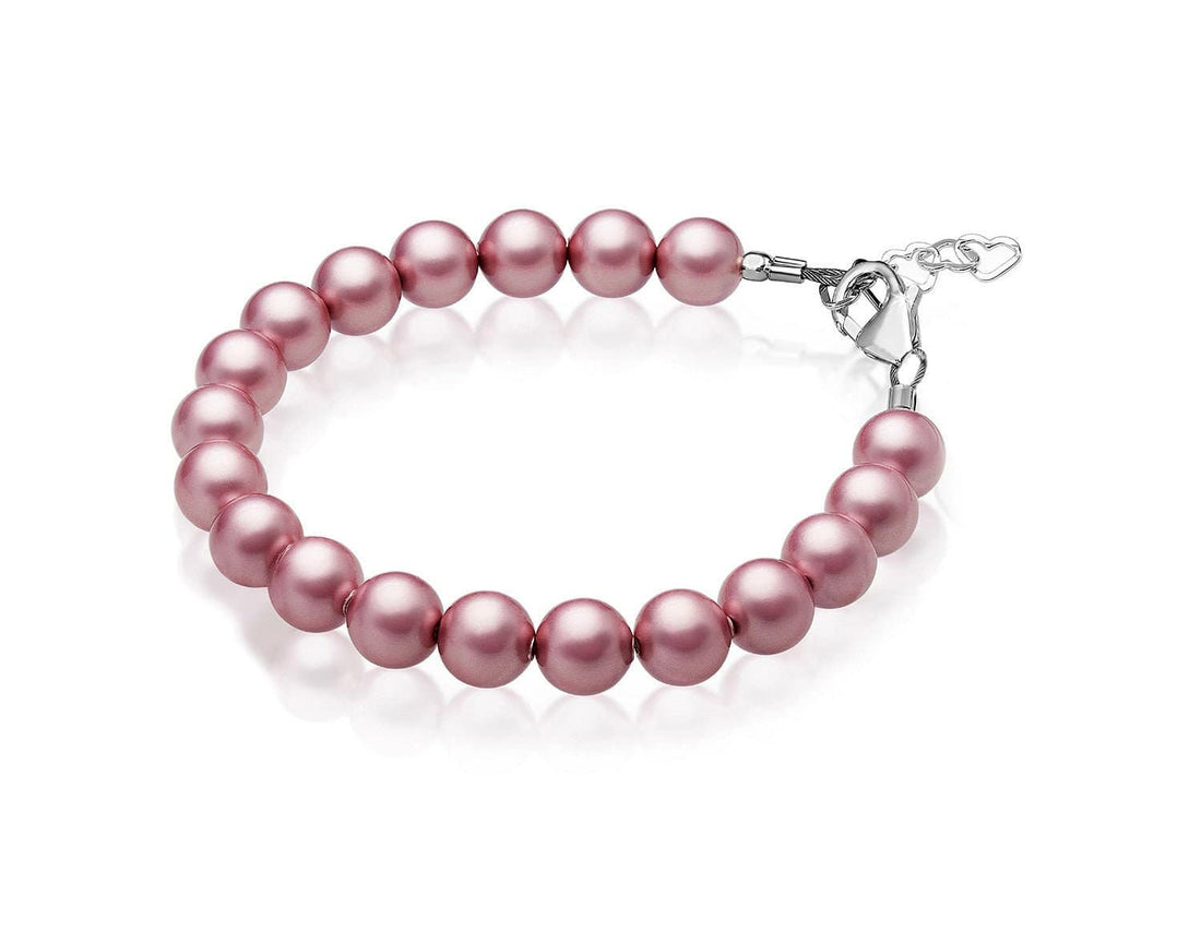 Sterling Silver Bracelet for girls with Rose Pearls