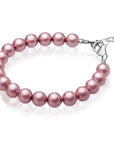 Powder Rose Pearl Infant Bracelet, Sterling Silver Keepsake